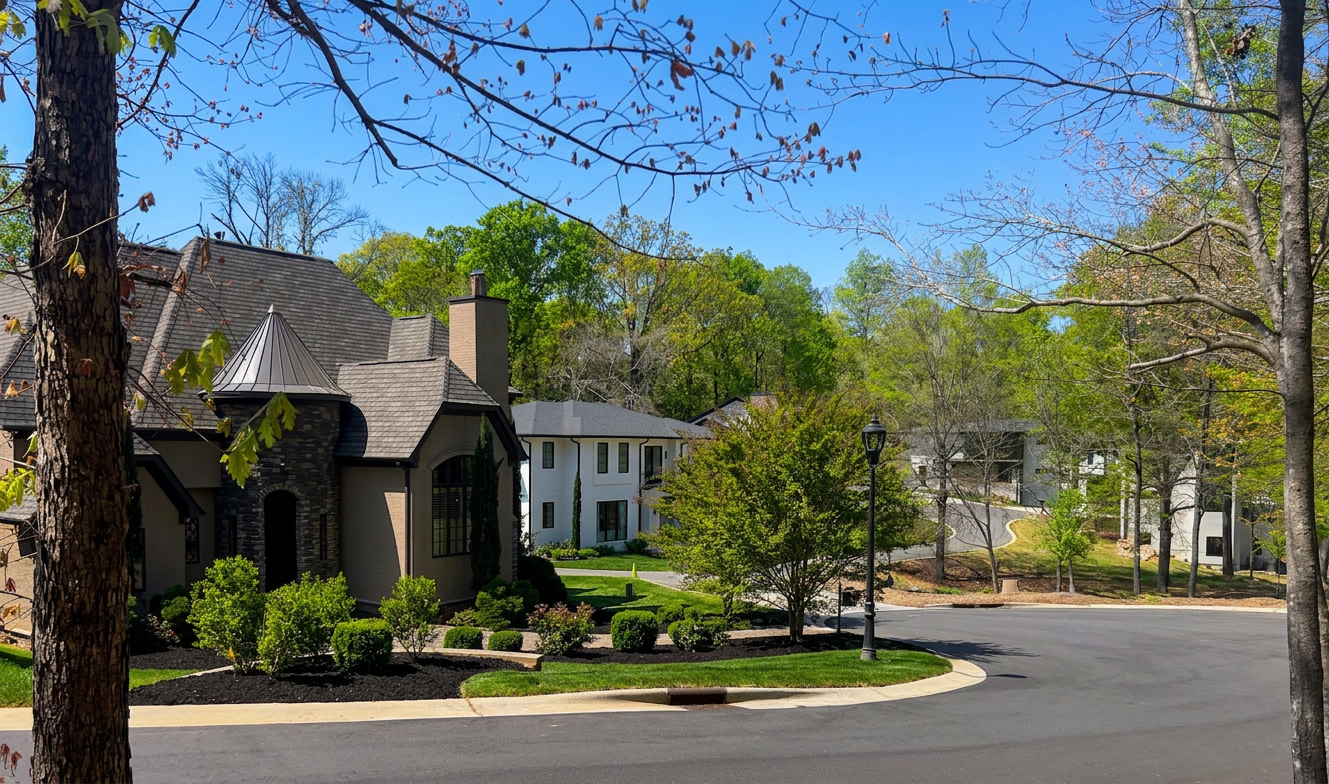 Streetscape view of the Gatewood community